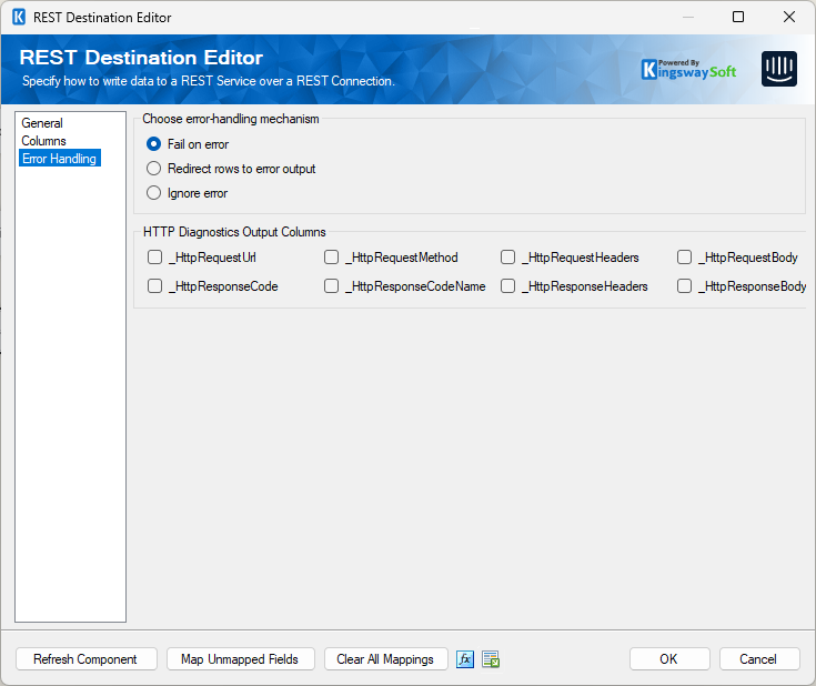 SSIS REST Intercom Destination - Error Handling